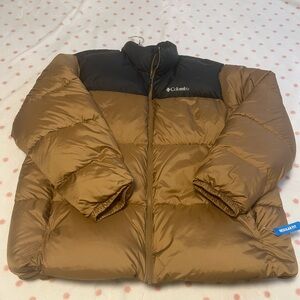 Columbia Men's Black and Brown Puffer Jacket